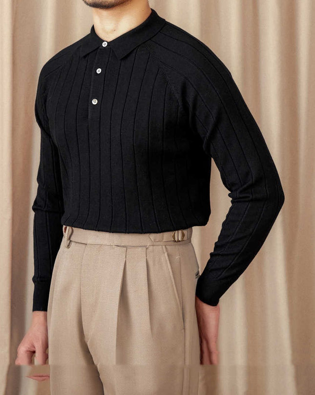 Autumn And Winter British Slim-fitting Lapel Long Sleeve