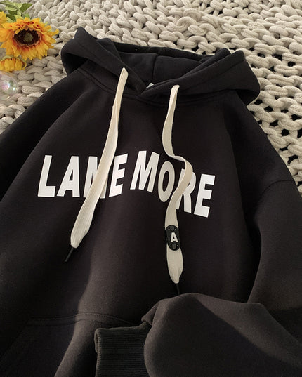 American-style Heavy Hooded Sweater Men's Fleece-lined Thickened