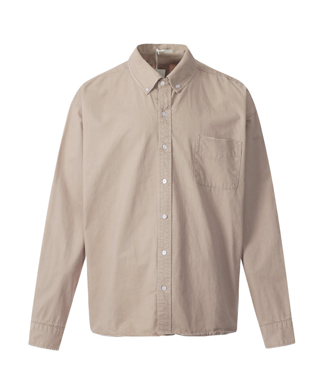 American Retro Solid Color Shirt Autumn