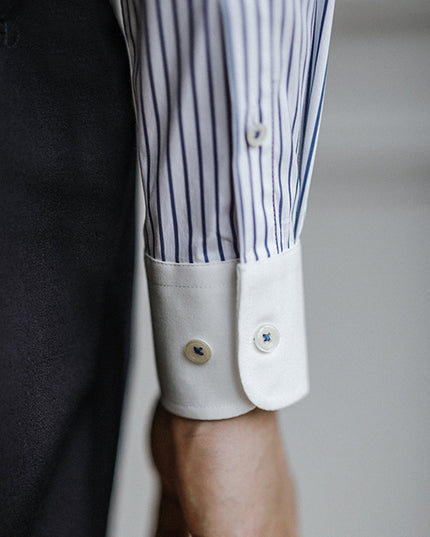 Men's Slim Fit Pointed Collar Long Sleeve Shirt With Different Colors