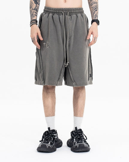 Retro Wash Sports Knee Length Shorts All-matching Loose