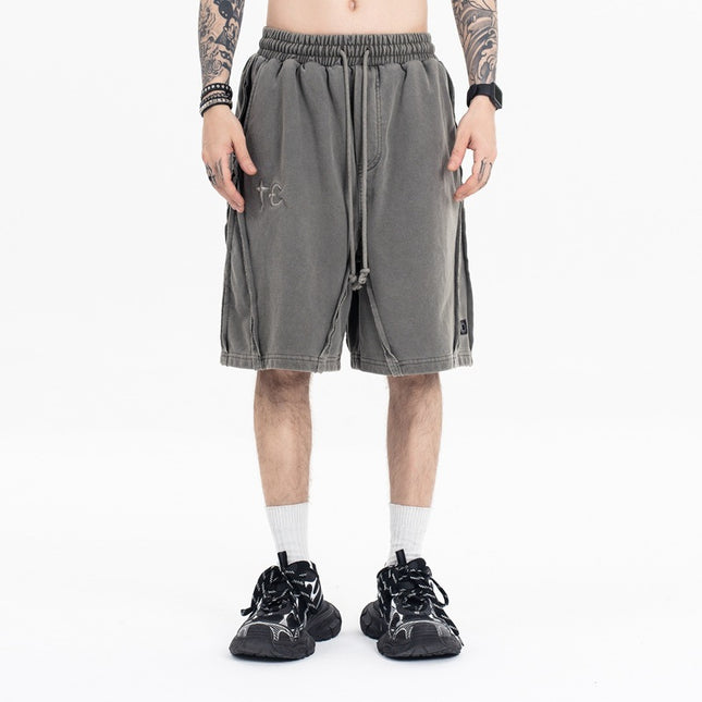 Retro Wash Sports Knee Length Shorts All-matching Loose