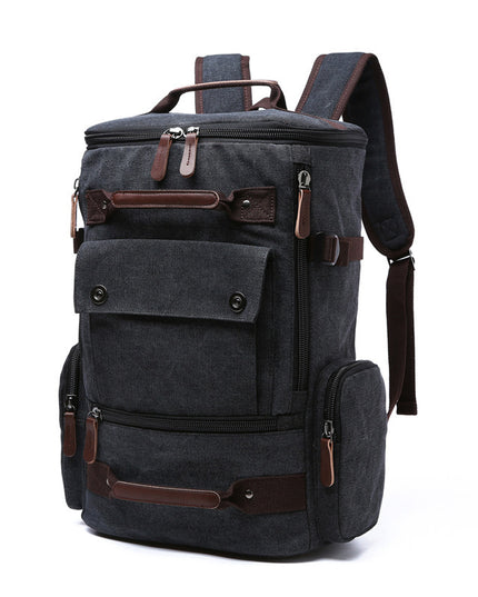 Men's Backpack Vintage Canvas Backpack  Men's Travel Bags Large Capacity Backpack Laptop Backpack