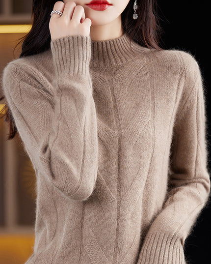 Women's Autumnwinter Fashion Knitted Top Bottoming Shirt