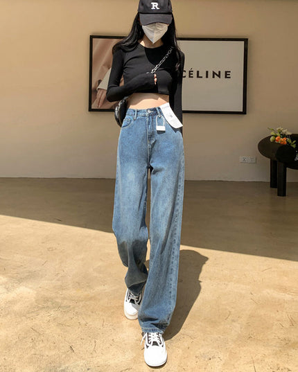 Plus Size Wide Legs Jeans For Women Autumn And Winter