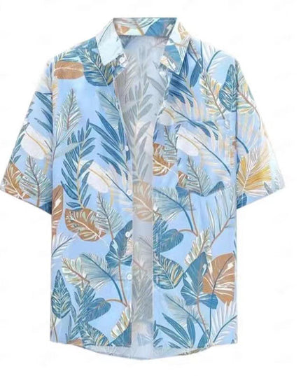 Hawaiian Men's Summer 3D Printed Short-sleeved Shirt