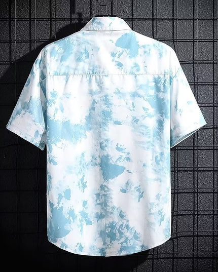 Men's Ice Silk Breathable Summer High-end Printed Shirt