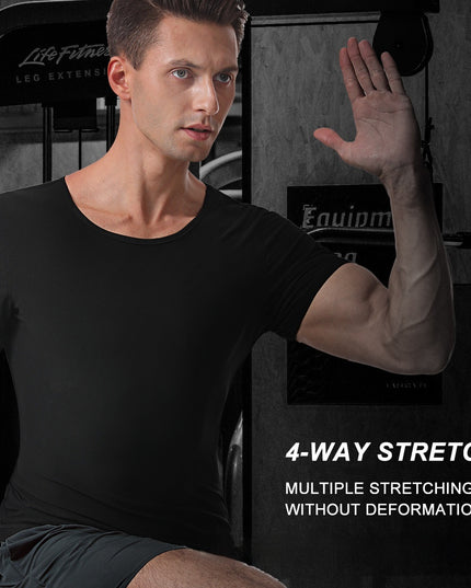 Men's Violently Sweat Sports Short-sleeved Fitness Vest Body Shaper