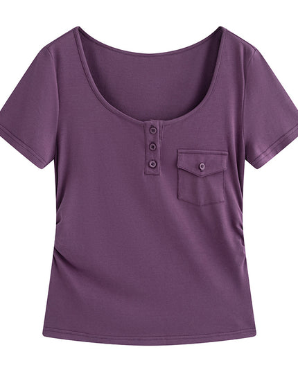 Soft And Slim Short Sleeved Top T-shirt