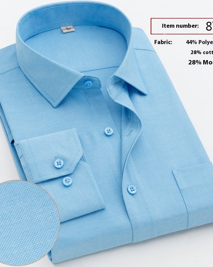 Shirt Men's Long Sleeve Spring And Autumn Middle-aged Loose Casual Men's Shirt