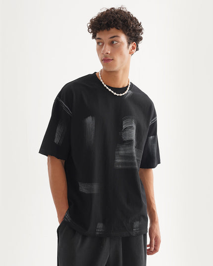 Washed-out Vintage Loose Cotton Fashion Men's T-shirt