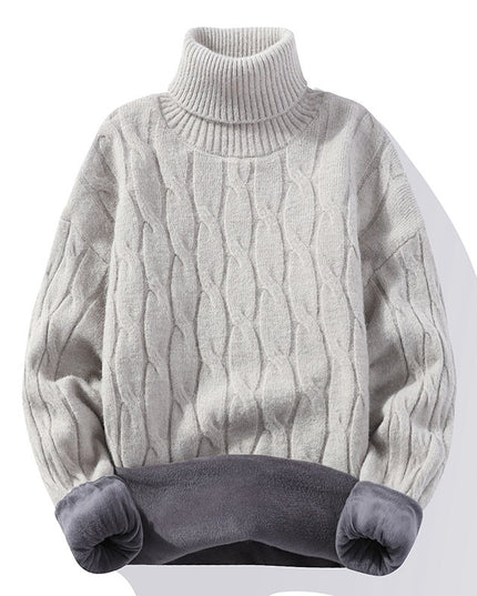 High Neck Velvet Thickening Thermal Sweater