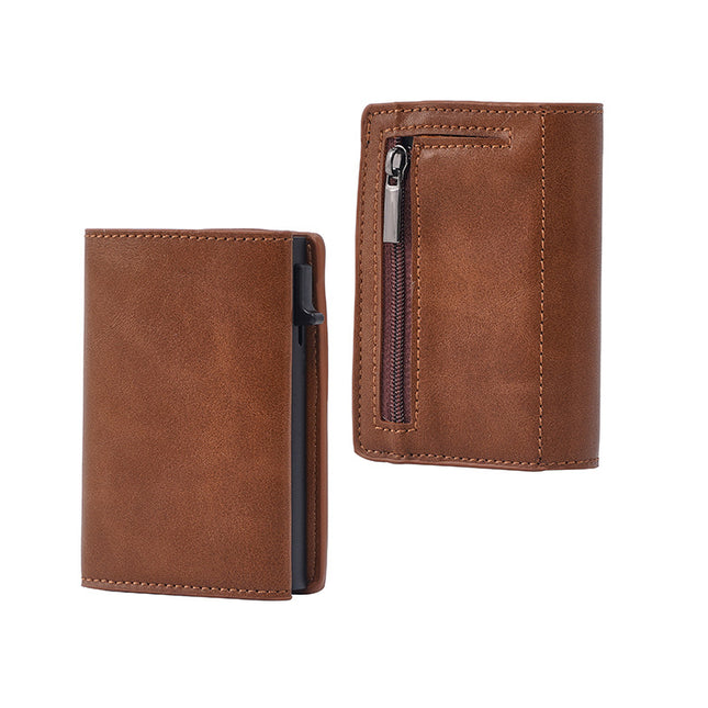 PU Cassette Rfid Blocking Aluminum Alloy Polyurethane Card Mount