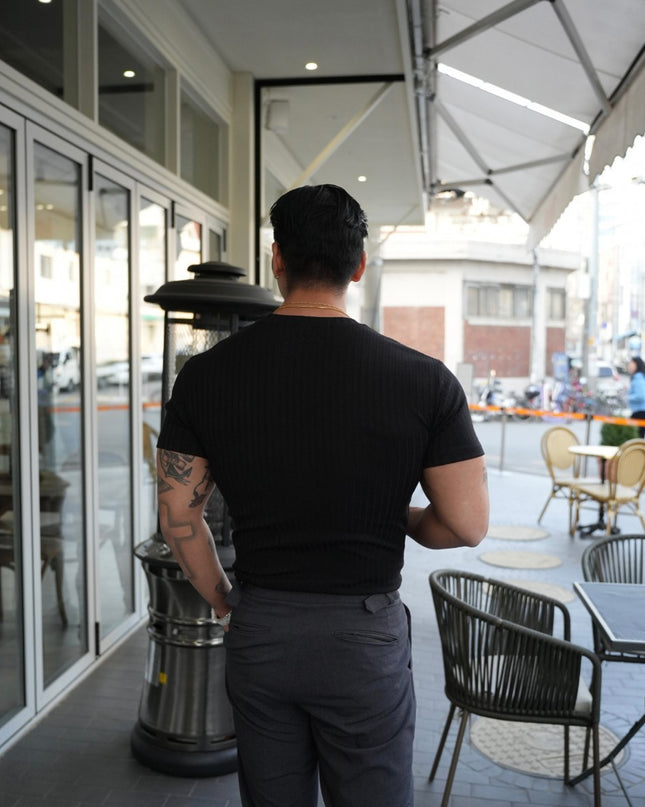 Men's Summer Sports Fitness Casual Round Neck Stretch Crew Neck Short Sleeve