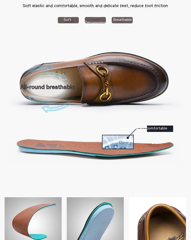 Business Casual First Layer Cowhide Soft Bottom Lazy Men's Shoes