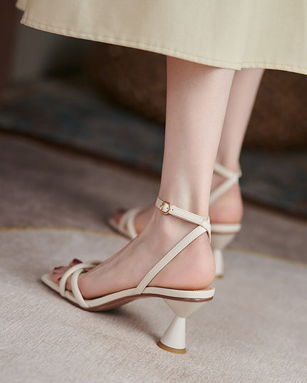 Women's Thick Heel Simple Word Strap Sandals