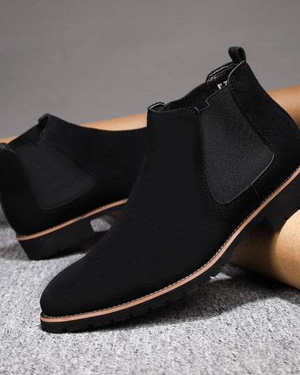 High-top Sleeve Suede Leather Surface Plus Size Casual Boots Fashion All-matching