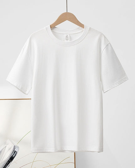Pure Cotton Short-sleeved T-shirt Men's Solid Color Simple