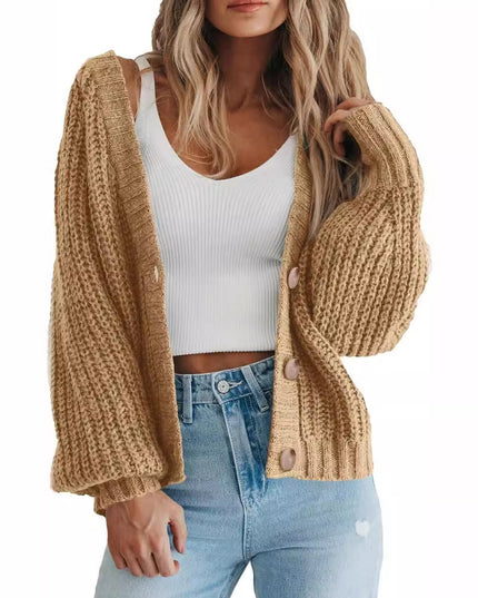 Women's Thick Knitted Cardigan Sweater
