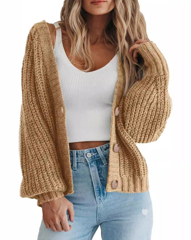 Women's Thick Knitted Cardigan Sweater