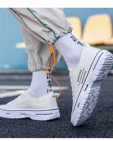 Summer New Lightweight Breathable Low Top Board Shoes Fashion Canvas Shoes Korean Style Trendy Hong Kong Style Casual Men's Shoes