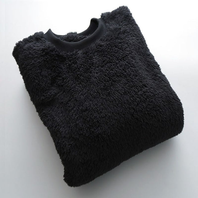 Autumn And Winter Plus Size Men's Round Neck Pullover Keep Warm Sweater