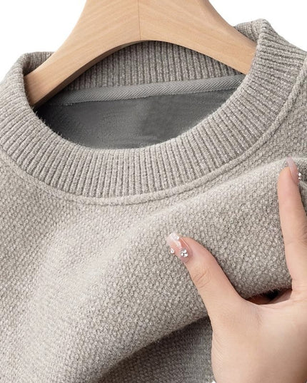 Chenille Sweater Men's New Single-layer Fleece-lined Bottoming Shirt Trendy Teen