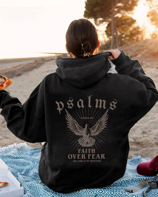 Hoodie Bible Scripture Pattern Girly Style Sweatshirt