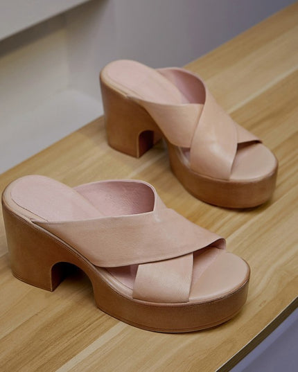 Summer Casual Retro Thick Bottom Chunky Heel Women's Roman Style Sandals