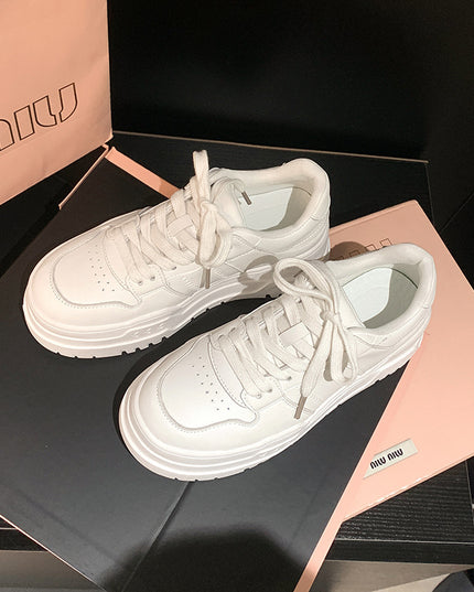 Platform Height Increasing Casual Lace Up Sports Board Shoes