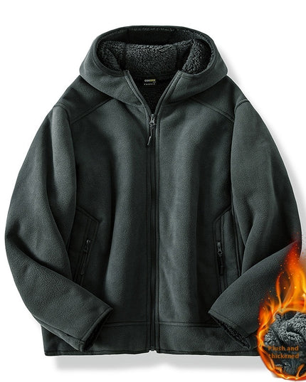 New Men's Autumn And Winter Polar Fleece Jacket Warm Jacket Cotton-padded Coat