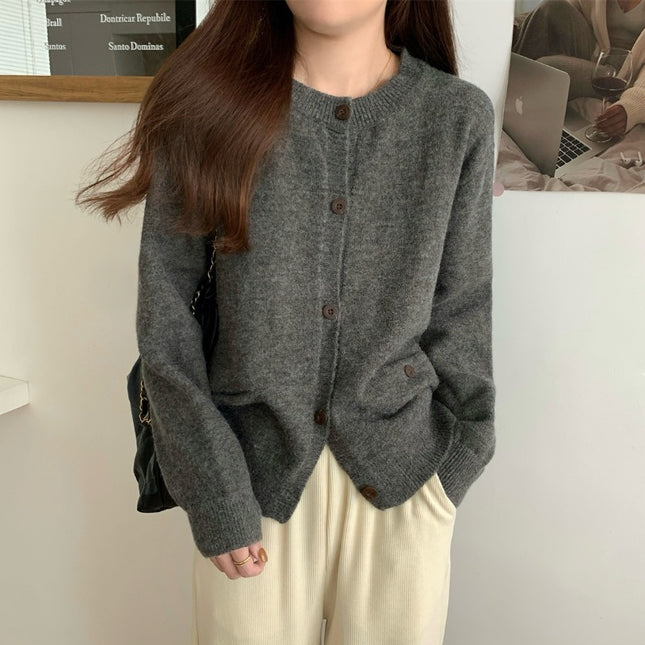 Long Sleeve Women's Knitted Cardigan Top