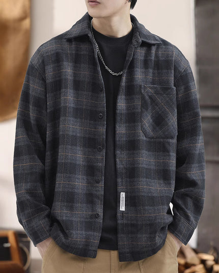 Men's Autumn And Winter Loose Long-sleeved Shirt Jacket Versatile Stain-resistant Top