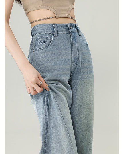 High Waist Straight-leg Wide-leg Pants