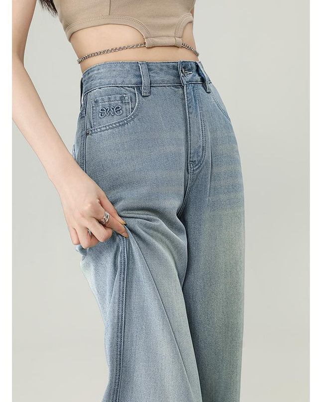 High Waist Straight-leg Wide-leg Pants