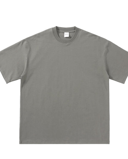 Pure Cotton Drop-shoulder Solid Color Small Neckline T-shirt