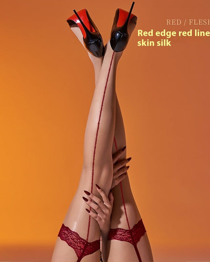 Lace Stockings With Garter Belt Aurora Shiny Lace Stockings Free Shiny Ultra-thin