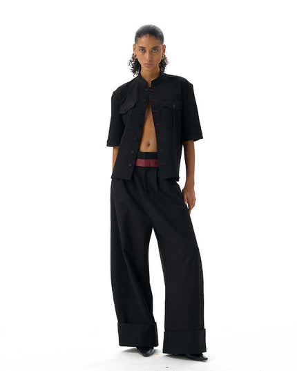 Handmade Red Eye Hunting Suit Half Sleeve Shirt