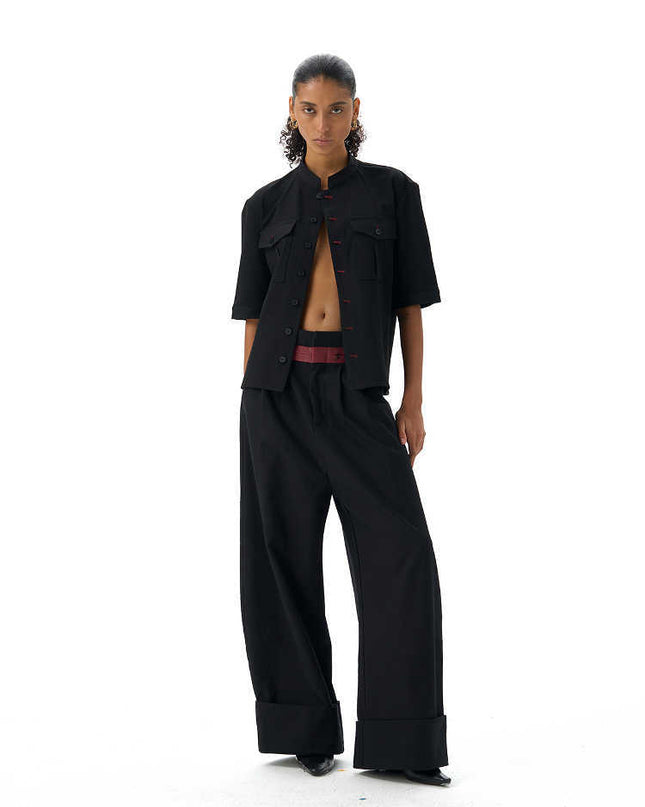 Handmade Red Eye Hunting Suit Half Sleeve Shirt
