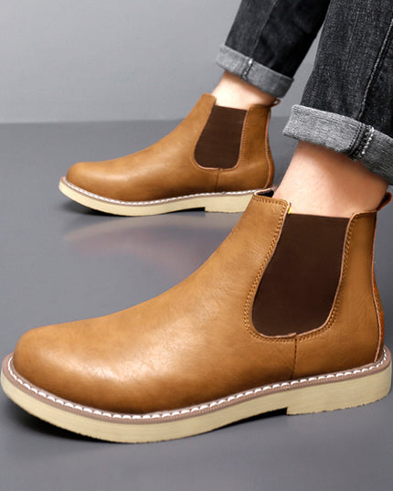 Boots Men's British Style High-top Shoes Martin Boots Retro Middle Top Boots