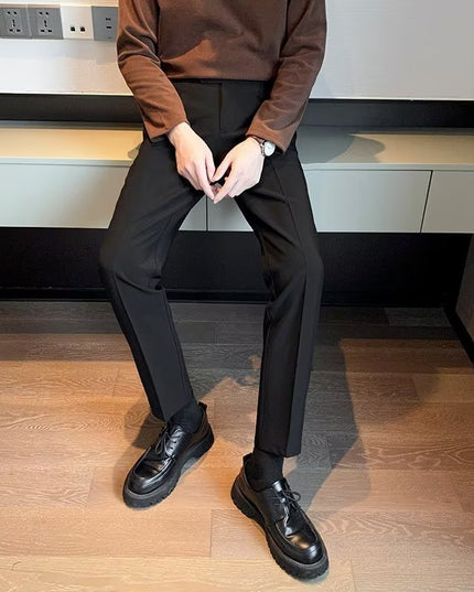Loose Cropped Pants Draping Wide-leg Suit Pants Men's Fashion