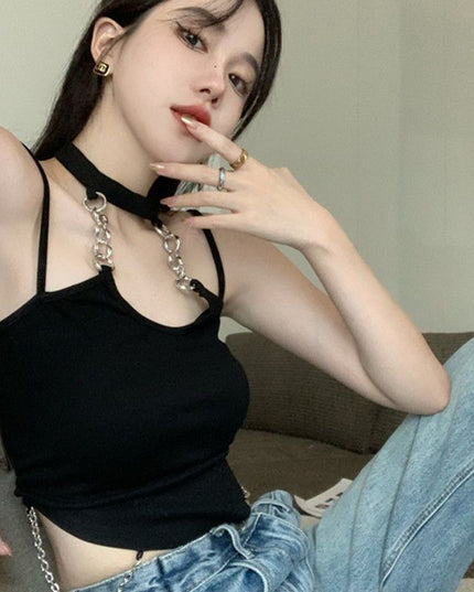 Summer Chain On Neck Hot Girl Sweet Beautiful And Cool Vest