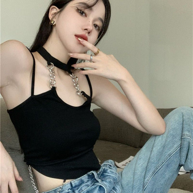 Summer Chain On Neck Hot Girl Sweet Beautiful And Cool Vest