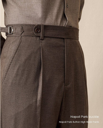 High Waist Suit Pants Men's Spring And Summer Straight