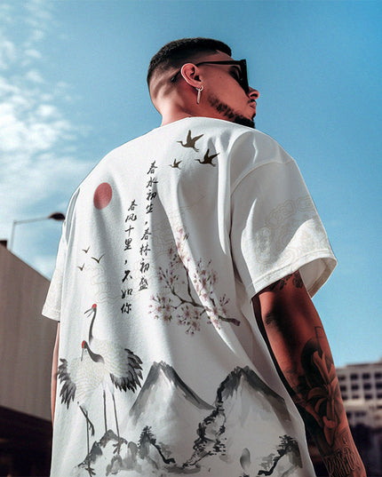 Sports T-shirt Men's Mesh Hip Hop Trend Short-sleeved Shirt